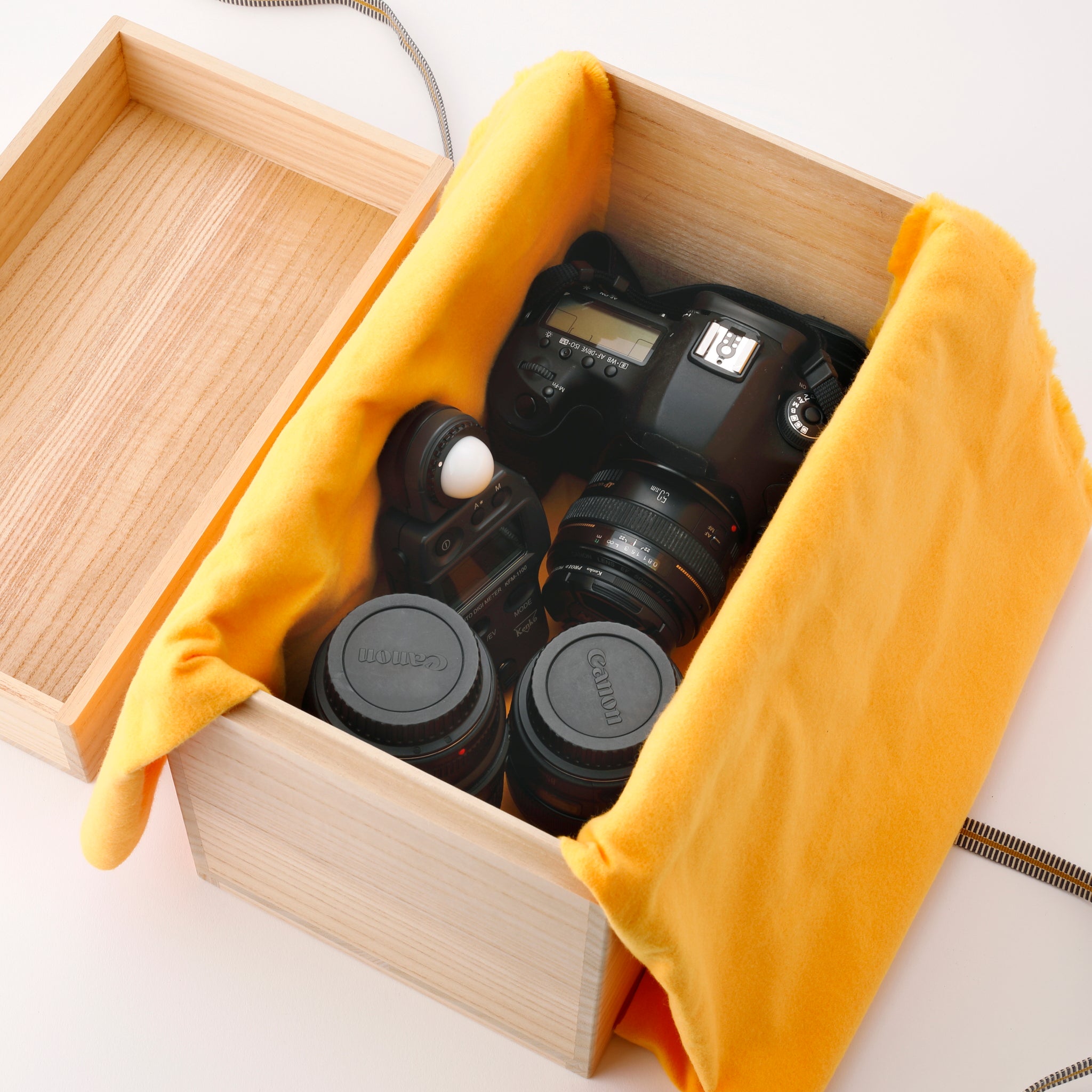 Wooden Box for Camera Storage