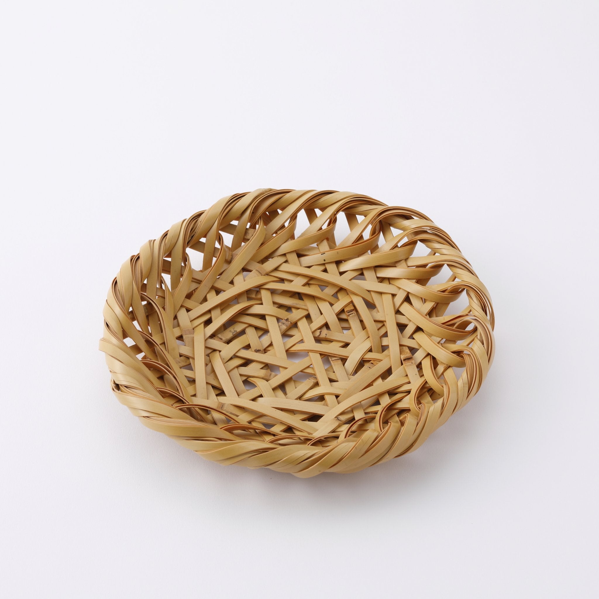 Handwoven Aragumi Circular Bamboo Tray – Kyoji