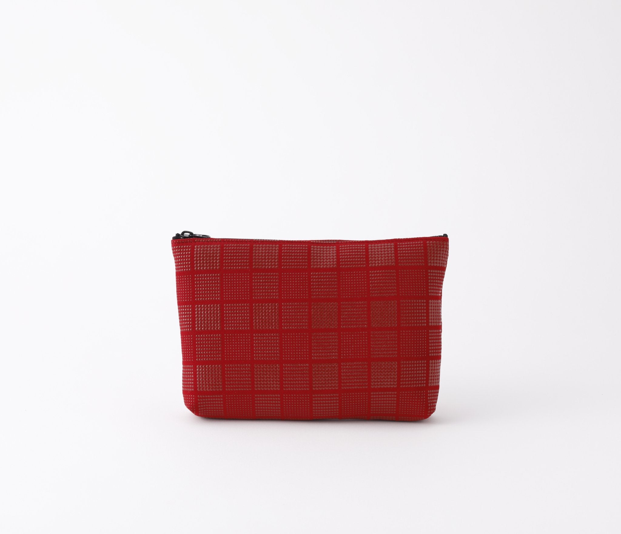 Inden Pouch Bag with Checkered Pattern